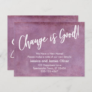 Invitation Le changement est bon ! Grunge Pink Moving Faire-p
