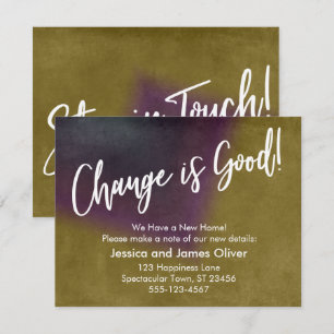 Invitation Le changement est une bonne chose ! Annonce grunge