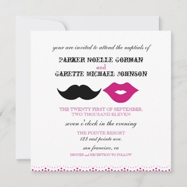 INVITATION LE CHAPLIN - FUCSIA (Devant)