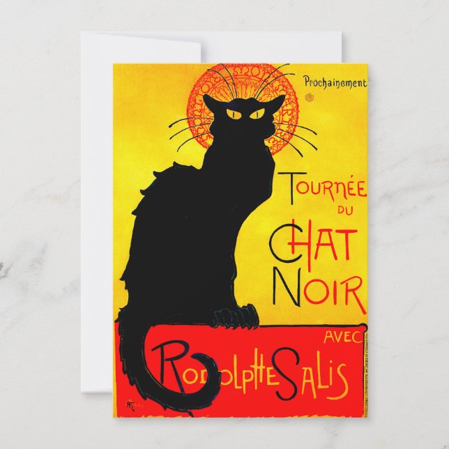 Invitation Le Chat Noir Vintage (Devant)