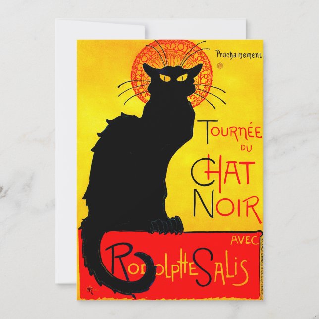 Invitation Le Chat Noir Vintage (Devant)