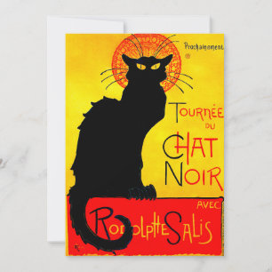 Invitation Le Chat Noir Vintage