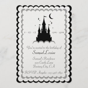 Invitation Le Château Du Rêve Blanc Noir Dans Les Nuages Anni