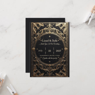 Invitation Le Choix Royal : "Invitation de Mariage Baroque Ro