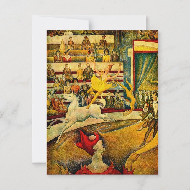 Invitation Le cirque de Georges Seurat (1891) (Devant)