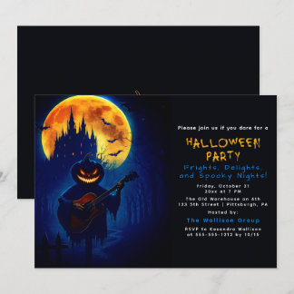 Invitation Le Citrouille chantant d'Halloween