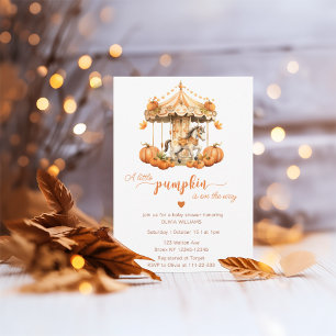 Invitation Le citrouille du Carrousel d'automne est sur le ch