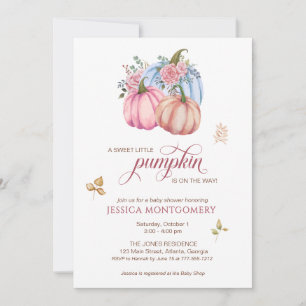 Invitation Le citrouille est sur la voie d'un Baby shower neu