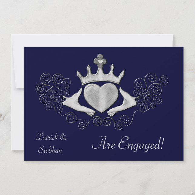Invitation Le Claddagh (Argent) (Devant)