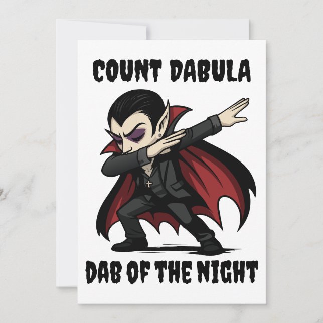 Invitation Le comte Dabula fait des dabs à travers la nuit (Devant)