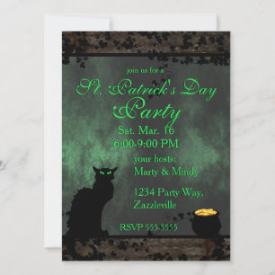 Invitation Le Conversation de St. Patrick Noir