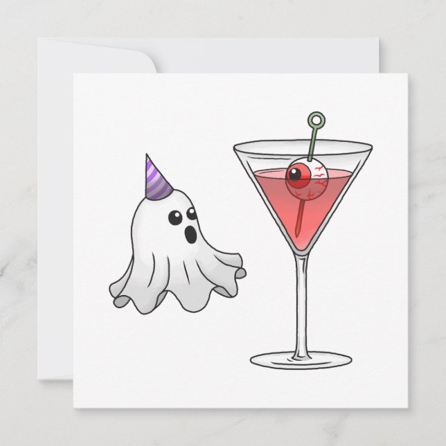 Invitation Le costume de fantôme et la soirée cocktail (Devant)