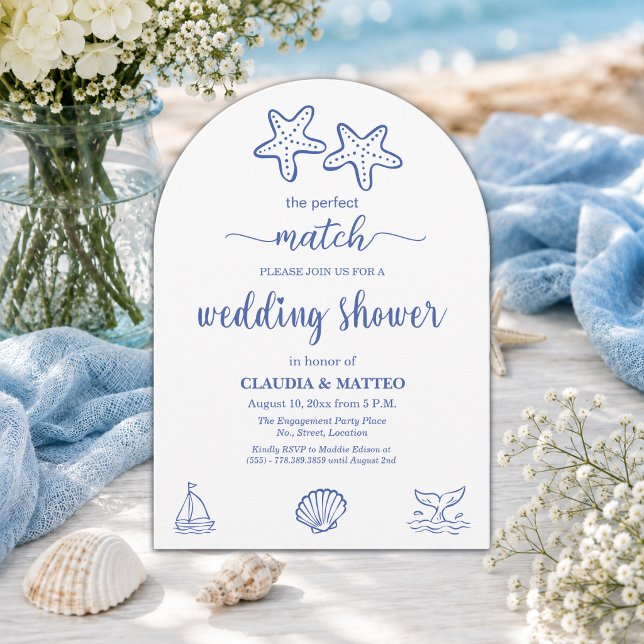 Invitation Le Couple d'étoiles de mer The Perfect Match Cérém (Créateur téléchargé)