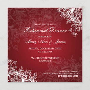 Invitation Le cru de dîner de répétition de mariage