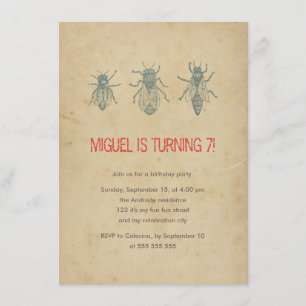 Invitation Le cru de partie d'anniversaire de enfant gaffent