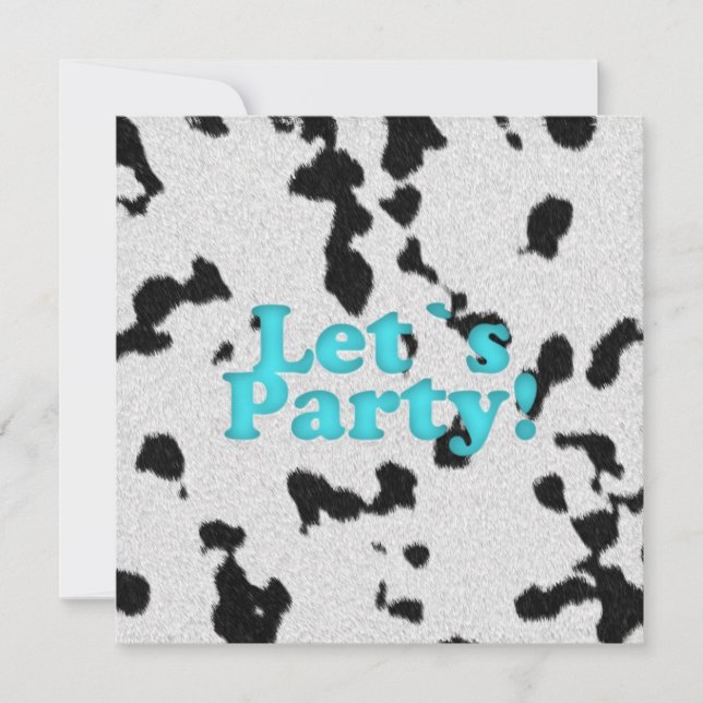Invitation Le Dalmate nous a laissés Party le modèle (Devant)