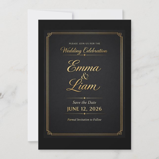 Invitation Le début de notre pour toujours (Devant)