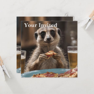 Invitation Le Déjeuner De Meerkat Sneaky,