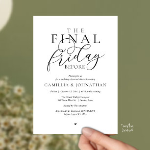 Invitation “Le Dernier Vendredi Avant” Dîner de Répétition Ro