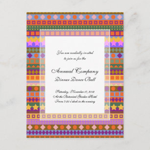 Invitation Le désert aztèque de l'Arizona colore le zigzag de