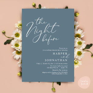 Invitation Le Dîner de Répétition de Mariage Romantique de la