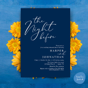 Invitation Le Dîner de Répétition de Mariage Romantique de la