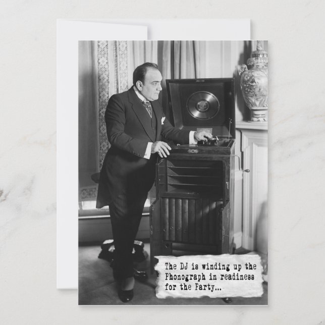 Invitation Le DJ vintage Party l'invitation (Devant)