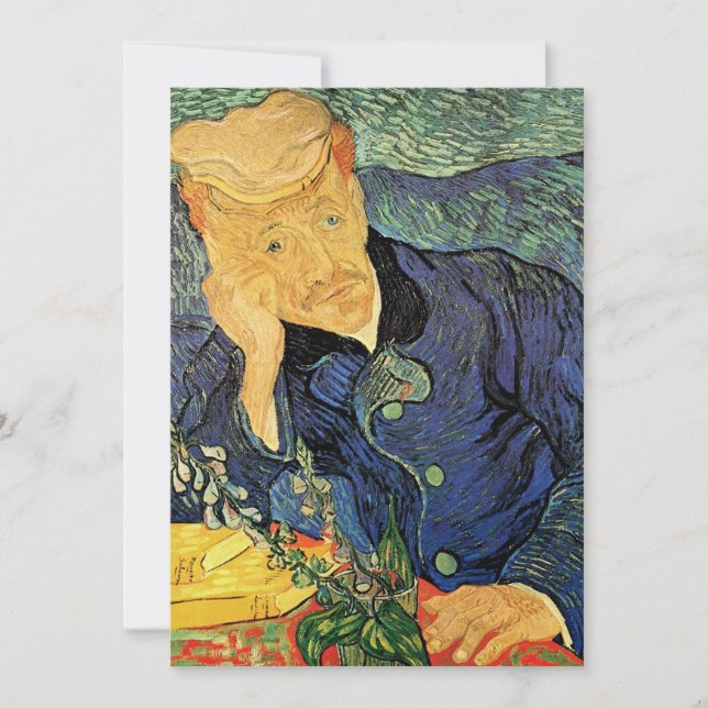 Invitation Le docteur Gachet de Vincent van Gogh à la retrait (Devant)