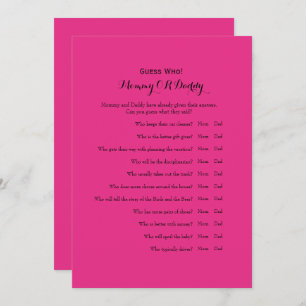 Invitation Le double a dégrossi 2 jeux de baby shower de x