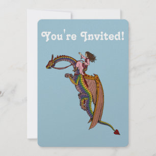 Invitation Le dragon arc-en-ciel