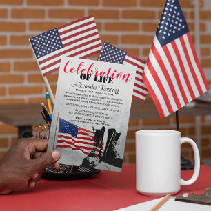 Invitation Le drapeau américain et les bottes célèbrent la vi