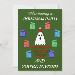 Invitation Le Fantôme de Noël Présents Drôle Personnalisé
