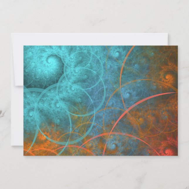 Invitation Le "feu art de fractale CONTRE glace" (Devant)