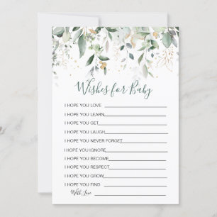 Invitation Le feuillage verdoyant Les voeux de Baby shower Ga