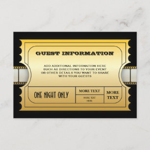 Invitation Le film annuel attribue à partie l'insertion d'or