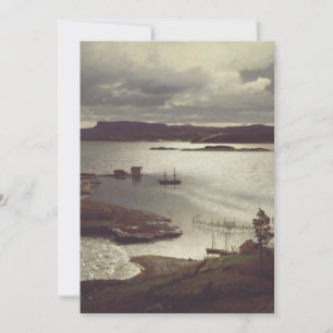 Invitation Le fjord de Sandvik par Hans Gude