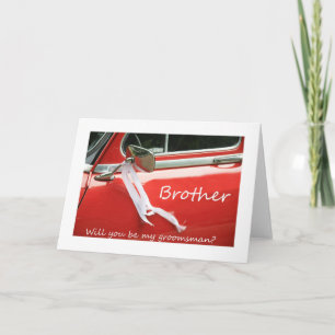 Invitation Le frère   veuillez être mon Groomsman -