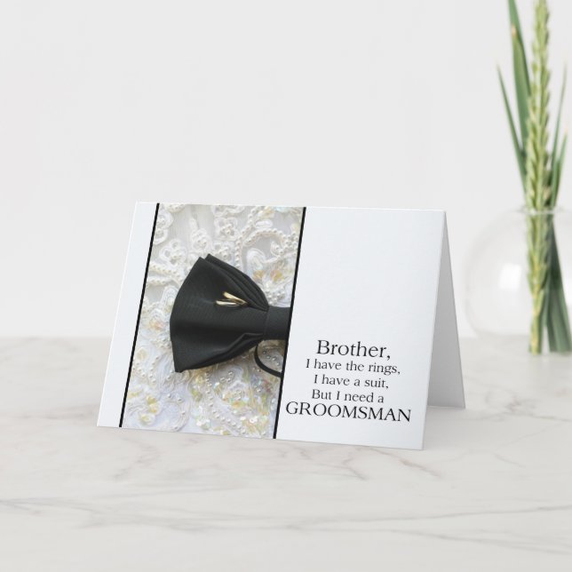 Invitation Le frère   veuillez être mon Groomsman - (Devant)