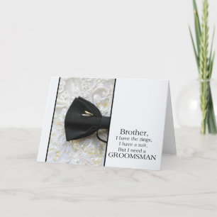 Invitation Le frère   veuillez être mon Groomsman -