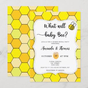 Invitation Le genre d'abeilles révèle l'invitation