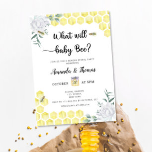 Invitation Le genre d'abeilles révèle l'invitation