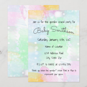 Invitation Le genre d'aquarelle indiquent l'invitation