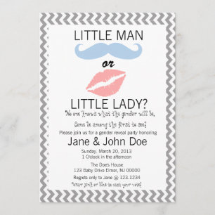 Invitation Le genre de bébé indiquent l'invitation