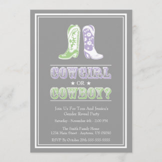 Invitation Le genre de bottes de cowboy indiquent des