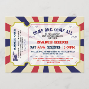 Invitation Le genre de carnaval de cirque indiquent