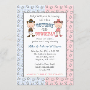 Invitation Le genre de cowboy ou de cow-girl indiquent la