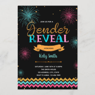 Invitation Le genre de feu révèle l'invitation de la partie