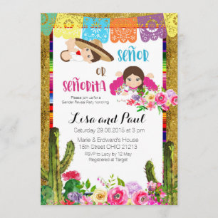 Invitation Le genre de fiesta indiquent l'invitation Señor ou