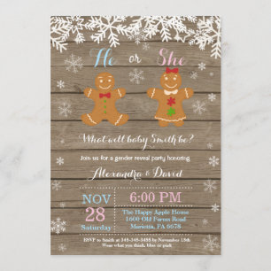 Invitation Le genre de Noël d'hiver indiquent l'invitation