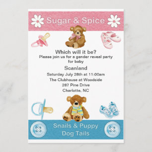 Invitation Le genre indiquent la partie